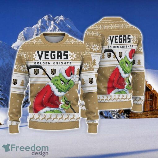 NCAA Vegas Golden Knights Football Fans Sweater Grinch Ugly Sweater Christmas Funny Gift Product Photo 1