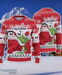 NCAA Washington Capitals Football Fans Sweater Grinch Ugly Sweater Christmas Funny Gift