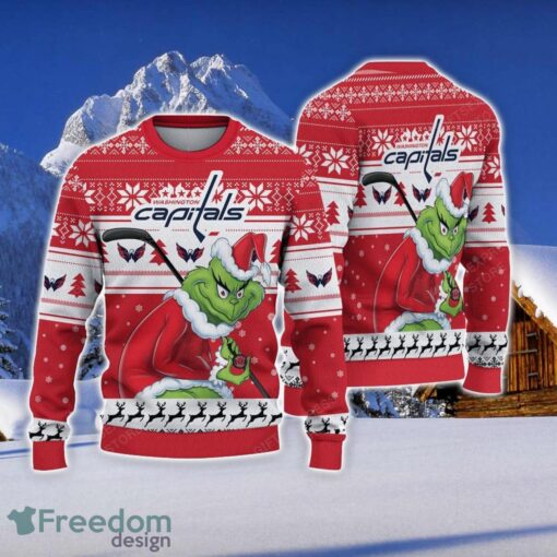 NCAA Washington Capitals Football Fans Sweater Grinch Ugly Sweater Christmas Funny Gift Product Photo 1