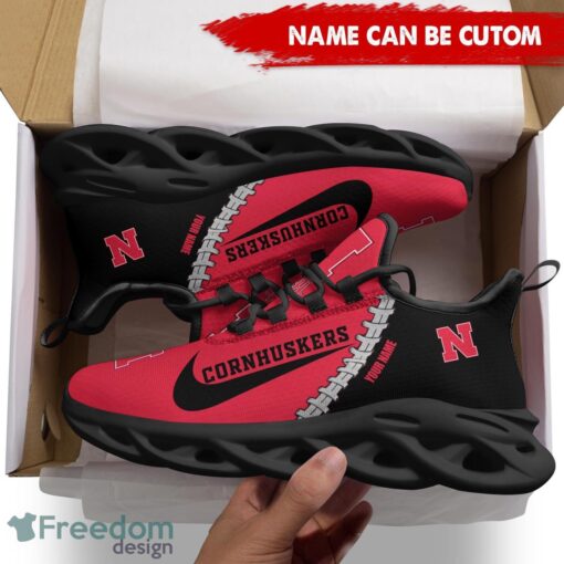 Nebraska Cornhuskers Custom Name Limited Max Soul Shoes Sneakers For Sports Fans Gift Product Photo 2