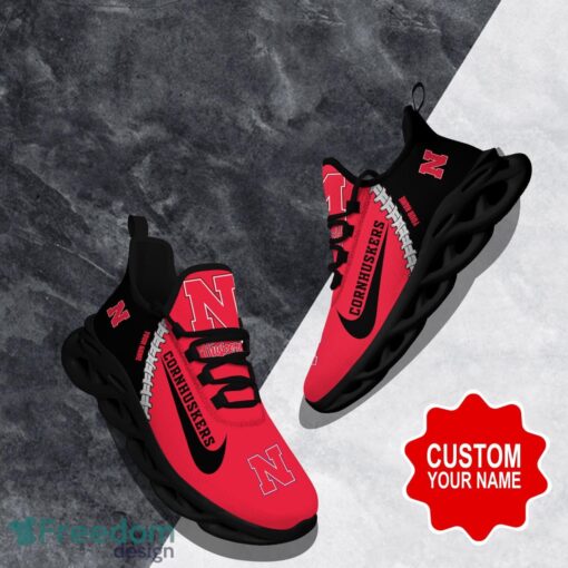 Nebraska Cornhuskers Custom Name Limited Max Soul Shoes Sneakers For Sports Fans Gift Product Photo 1