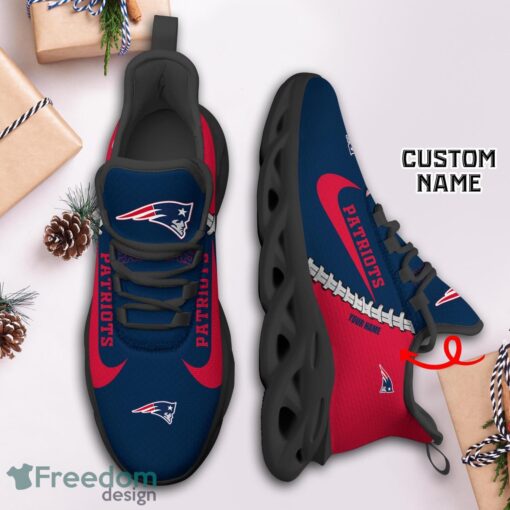 New England Patriots Custom Name Limited Max Soul Shoes Sneakers For Sports Fans Gift Product Photo 3