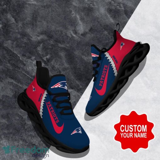 New England Patriots Custom Name Limited Max Soul Shoes Sneakers For Sports Fans Gift Product Photo 1