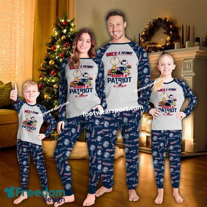 New England Patriots Once A Patriot Always A Patriot Ugly Christmas Pajamas Set Family Kid Men Women image New England Patriots Once A Patriot - Always A Patriot Ugly Christmas Pajamas Set Family Kid Men Women - New England Patriots Once A Patriot - Always A Patriot Ugly Christmas Pajamas Set Family Kid Men Women