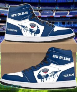 New Orleans Pelicans Air Jordan 1 Shoes Sport Hightop Sneakers For Men And Women Custom Name Product Photo 1