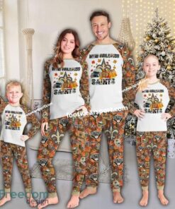 New Orleans Saints Fall Christmas Family Pajamas Set Kid Men Women