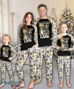 New Orleans Saints Super Bowl Christmas Family Pajamas Set Kid Men Women