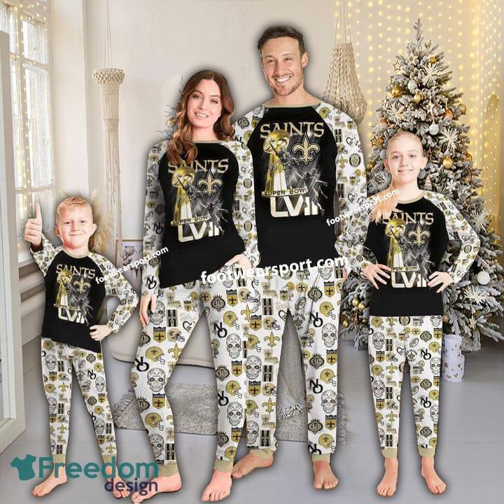New Orleans Saints Super Bowl Christmas Family Pajamas Set Kid Men Women image New Orleans Saints Super Bowl Christmas Family Pajamas Set Kid Men Women - New Orleans Saints Super Bowl Christmas Family Pajamas Set Kid Men Women