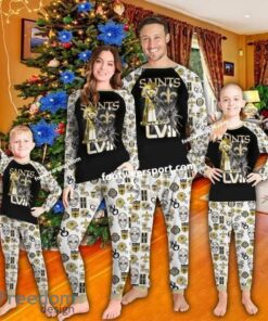 New Orleans Saints Super Bowl Christmas Pajamas Set Family Kid Men Women