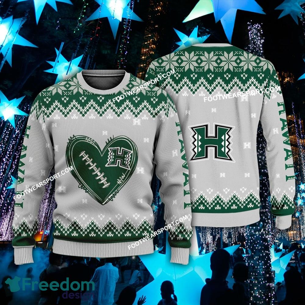 New Style Heart Football Hawaii Rainbow Warriors Christmas 3D Sweater For Men Women image New Style Heart Football Hawaii Rainbow Warriors Christmas 3D Sweater For Men Women - New Style Heart Football Hawaii Rainbow Warriors Christmas 3D Sweater For Men Women