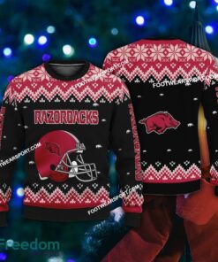 New Style Helmet Arkansas Razorbacks Christmas Sweater For Men Women