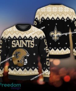 New Style Helmet New Orleans Saints Christmas 3D Sweater For Men Women