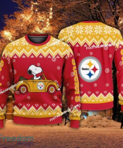 New Style Snoopy Driving Car Pittsburgh Steelers Christmas 3D Sweater Gift Holidays
