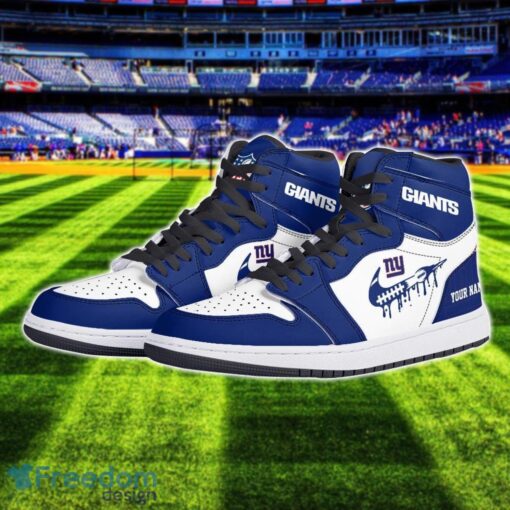 New York Giants Air Jordan 1 Shoes Sport Hightop Sneakers For Men And Women Custom Name Product Photo 2