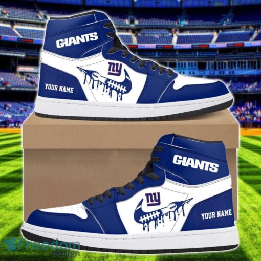 New York Giants Air Jordan 1 Shoes Sport Hightop Sneakers For Men And Women Custom Name Product Photo 1