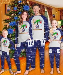 New York Giants Happy HalloThankmas Christmas Pajamas Set Family Kid Men Women