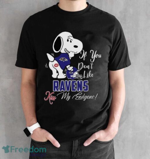 Nfl Baltimore Ravens Snoopy Dog Kiss My Endgone Shirt Product Photo 2