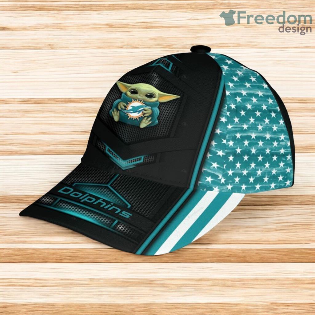 Nfl Cap 3D Miami Dolphins Cap 3D Baby Yoda image Nfl Cap 3D Miami Dolphins Cap 3D Baby Yoda Product Photo 1