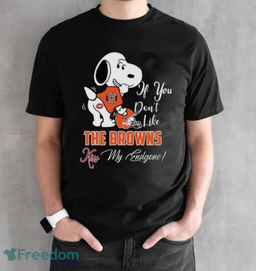 Nfl Cleveland Browns Snoopy Dog Kiss My Endgone Shirt Product Photo 2