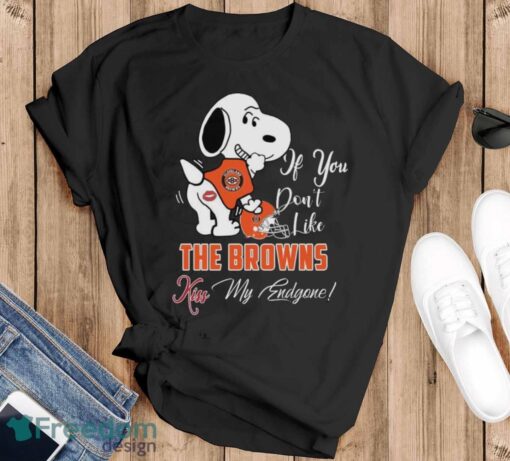 Nfl Cleveland Browns Snoopy Dog Kiss My Endgone Shirt Product Photo 1