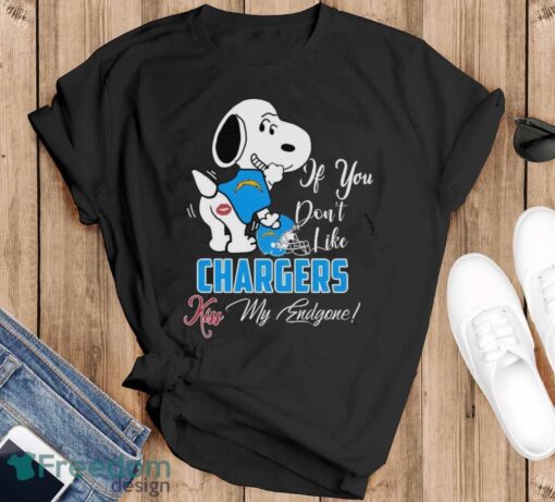 NFL Los Angeles Chargers Snoopy Dog Kiss My Endgone Shirt Product Photo 1