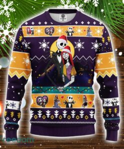 Nightmare Before Christmas Jack Skellington Sally Ugly Christmas Sweater Amazing Gift Family Christmas Gift Product Photo 2