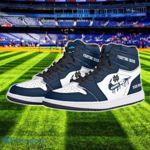 Notre Dame Fighting Irish Air Jordan 1 Shoes Sport Hightop Sneakers For Men And Women Custom Name Product Photo 2