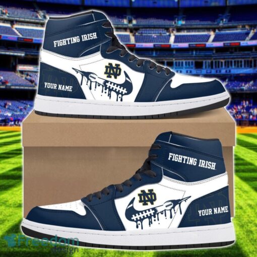 Notre Dame Fighting Irish Air Jordan 1 Shoes Sport Hightop Sneakers For Men And Women Custom Name Product Photo 1