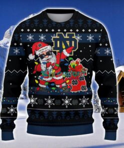 Notre Dame Fighting Irish Santa Claus Ugly Christmas Sweater Christmas Gift 3D Sweater Notre Dame Fighting Irish Santa Claus Ugly Christmas Sweater Christmas Gift 3D Sweater
