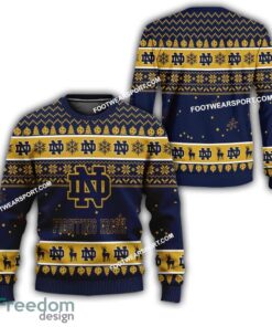 Notre Dame Fighting Irish Xmas Pattern Knitted Christmas 3D Sweater Gift For Men And Women