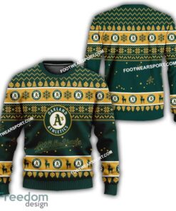 Oakland Athletics Xmas Pattern Ugly Christmas Sweater Gift For Adult