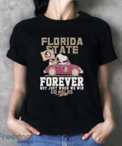 Official Peanuts Snoopy And Woodstock Florida State Seminoles Forever Not Just When We Will Go Noles Shirt - Ladies T-Shirt