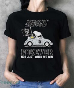 Official Peanuts Snoopy And Woodstock On Car Los Angeles Kings Forever Not Just When We Win Shirt - Ladies T-Shirt