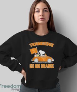 Official Peanuts Snoopy And Woodstock On Car Tennessee Volunteers Go Big Orange Shirt - Sweatshirt