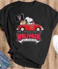 Official Snoopy and Woodstock driver Car NC State Wolfpack basketball shirt