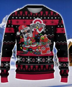 Ohio State Buckeyes Santa Claus Ugly Christmas Sweater Christmas Gift 3D Sweater