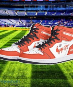 Oklahoma City Thunder Air Jordan 1 Shoes Sport Hightop Sneakers For Men And Women Custom Name Product Photo 2