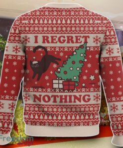 On The Naughty List And I Regret Nothing Cat Christmas Ugly Sweater Unique Gift For Men And Women Product Photo 2