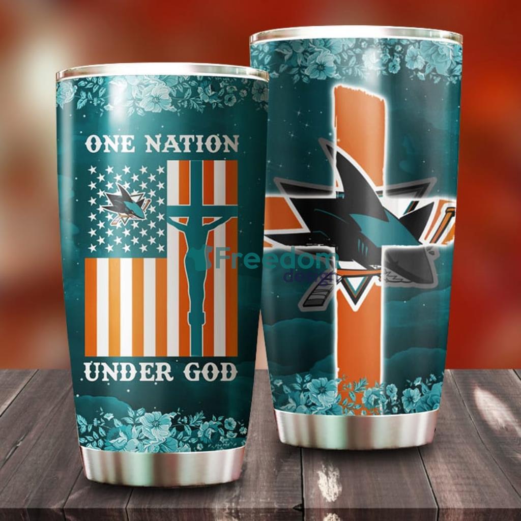 One Nation Under God San Jose Sharks NHL Tumbler For Everyone image One Nation Under God San Jose Sharks NHL Tumbler For Everyone Product Photo 1