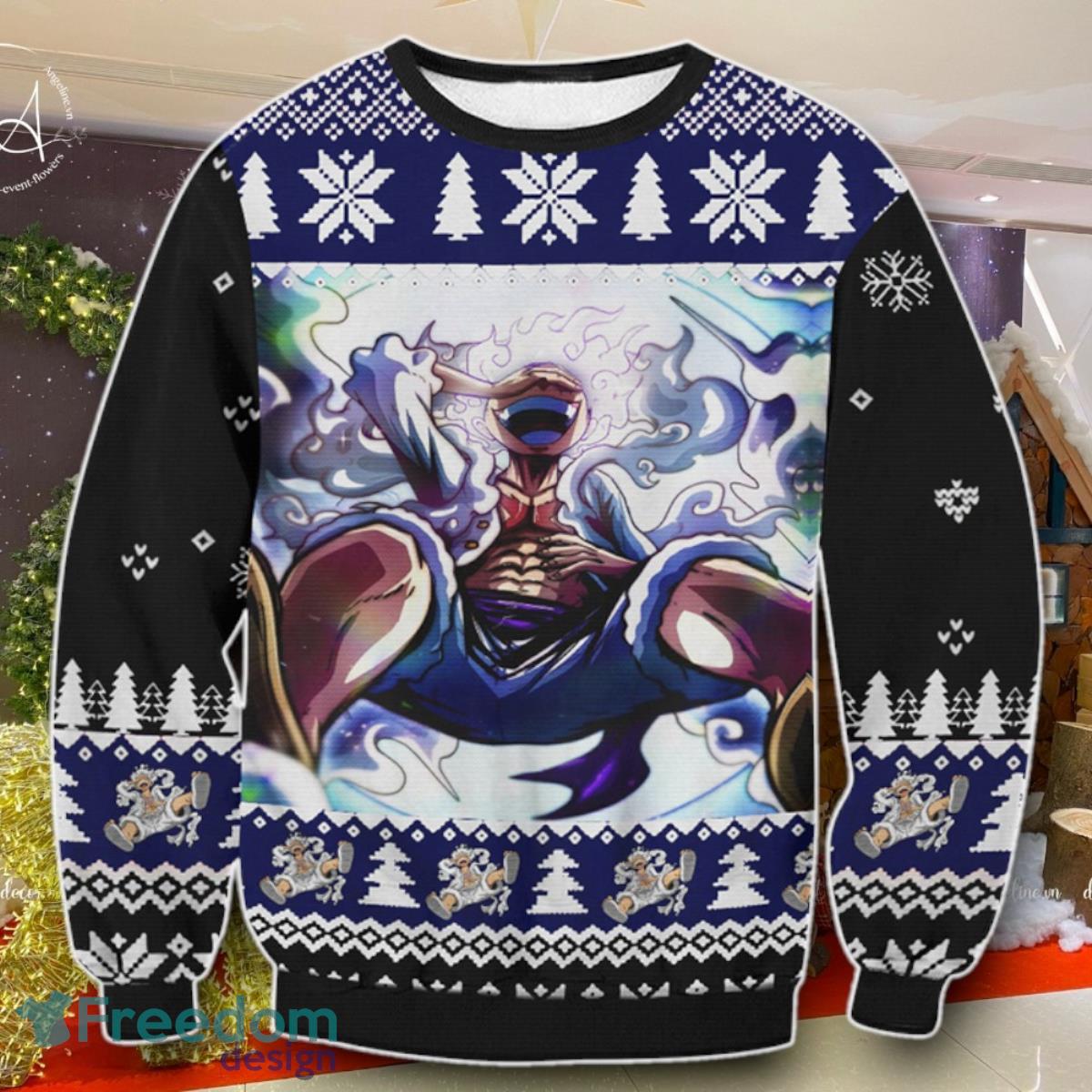 One Piece Luffy Gear Woolen Knitted Sweater Unique Gift For Men And Women image One Piece Luffy Gear Woolen Knitted Sweater Unique Gift For Men And Women Product Photo 1
