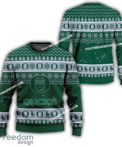 Oregon Ducks Logo Pattern Ugly Christmas Sweater AOP Gift For Men And Women