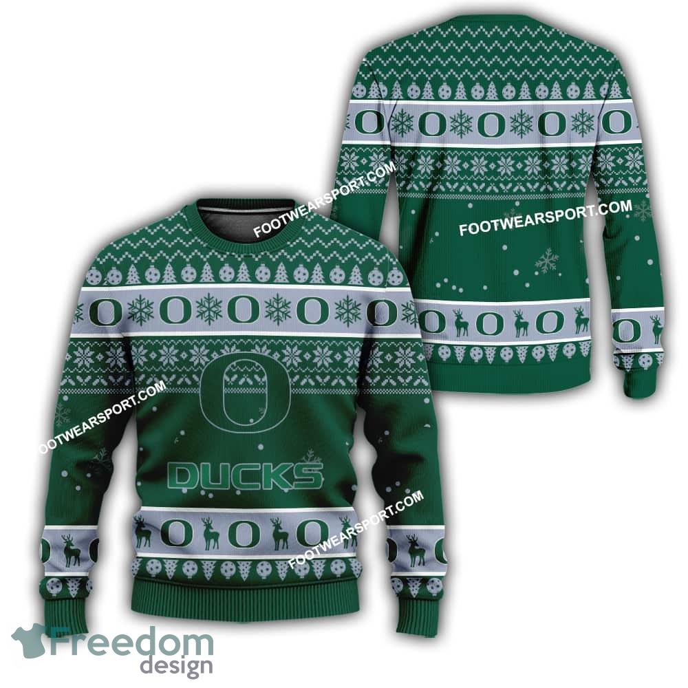 Oregon Ducks Logo Pattern Ugly Christmas Sweater AOP Gift For Men And Women image Oregon Ducks Logo Pattern Ugly Christmas Sweater AOP Gift For Men And Women - Oregon Ducks Logo Pattern Ugly Christmas Sweater AOP Gift For Men And Women