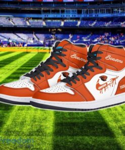 Oregon State Beavers Air Jordan 1 Shoes Sport Hightop Sneakers For Men And Women Custom Name Product Photo 2