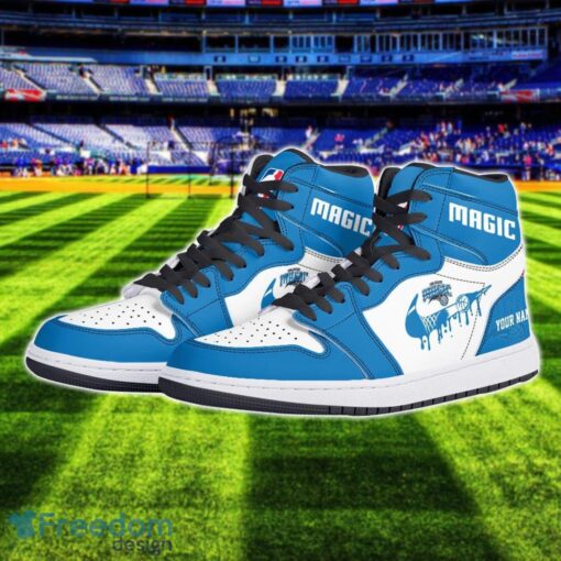 Orlando Magic Air Jordan 1 Shoes Sport Hightop Sneakers For Men And Women Custom Name Product Photo 2