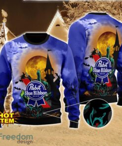 Pabst Blue Ribbon Halloween 3D Sweater Halloween Gift For Men And Women