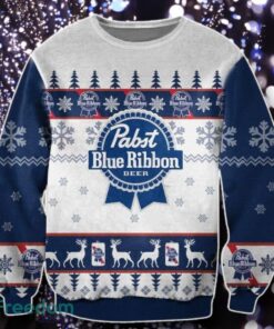 Pabst Blue Ribbon Ugly Sweater Unique Gift Beer Drinking Christmas Limited