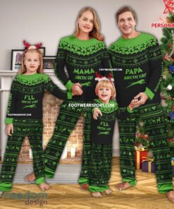 Papa Mama Arctic Cat Car Racing Xmas Pajamas Set Family For Men Women Children