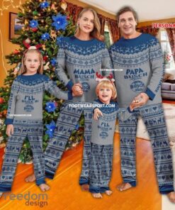 Papa Mama Busch Latte Beer Xmas Family Pajamas Set For Men Women Children