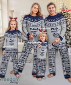 Papa Mama Busch Light Beer Family Pajamas Set Gift Christmas