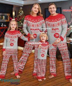 Papa Mama Canada Post Family Pajamas Set Gift Christmas